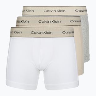 Bokserki męskie Calvin Klein LV00NB4447 Brief 3 pary oyster gray/grey heather/white