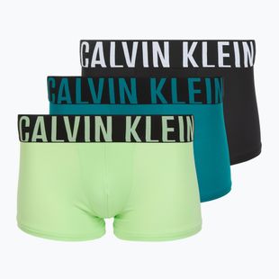 Bokserki męskie Calvin Klein 000NB3775A Trunk 3 pary black/teal breeze/forest freeze