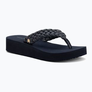 Japonki damskie Tommy Hilfiger Wedge Cornrow Beach space blue