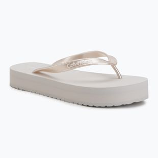 Japonki damskie Calvin Klein HW0HW03120 Flatform silver