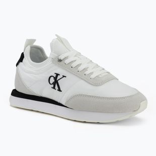 Buty damskie Calvin Klein YW0YW02060 Retro Runner Sock Laceup Mix Mat bright white/black/marshmallow