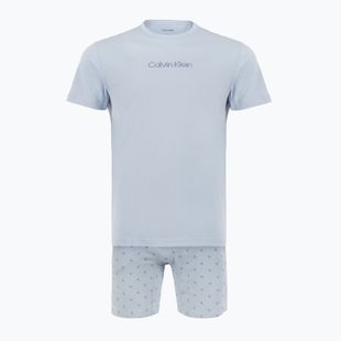 Piżama męska Calvin Klein LV00NM2900 breezy blue top w/diamond logo