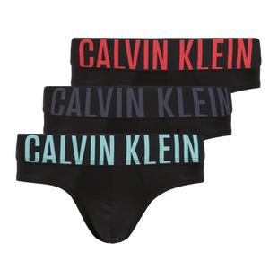 Slipy męskie Calvin Klein 000NB3610A Hip Brief 3 pary black w/ombre blue logo/black w/c