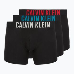 Bokserki Calvin Klein 000NB3609A Boxer Brief 3 pary black w/oatmeal logo/black w/age