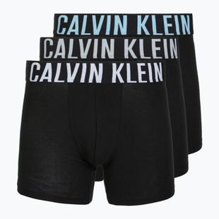 Bokserki Calvin Klein 000NB3609A Boxer Brief 3 pary black w/harbor mist logo/black w