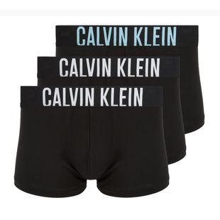 Bokserki męskie Calvin Klein 000NB3608A Trunk 3 pary black w/ harbor mist logo/ black w