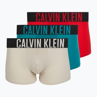 Bokserki męskie Calvin Klein 000NB3608A Trunk 3 pary oatmeal/aged redwood/bright turquoi