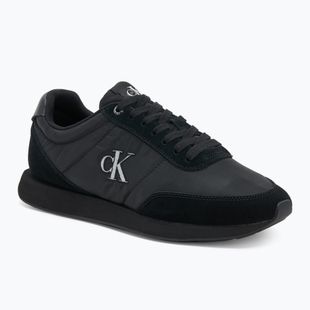 Buty męskie Calvin Klein YM0YM01361 Retro Runner Essential MIX MAT triple black