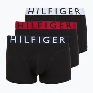 Bokserki Tommy Hilfiger Trunk WB 3 pary medium red/tommy hilfiger white/desert sky