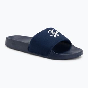 Klapki damskie Tommy Hilfiger Script Pool preppy navy