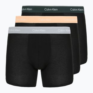 Bokserki Calvin Klein LV00NB4394 Brief 3 pary black w/darkest spruce wb/black w