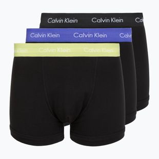 Bokserki męskie Calvin Klein 0000U2662G Trunk 3 pary black w green bloom wb/black w da