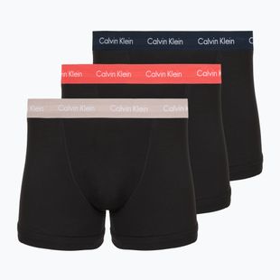 Bokserki męskie Calvin Klein 0000U2662G Trunk 3 pary black w green bloom wb/black w da