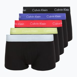 Bokserki Calvin Klein LV00NB4412 Low Rise Trunk 5 par black w green bloom wb/black w dazzlin