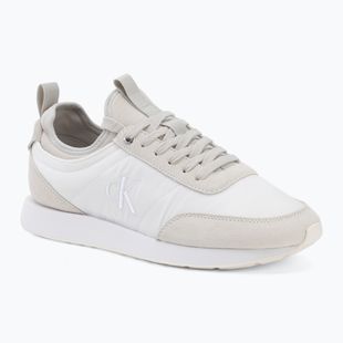 Buty męskie Calvin Klein YM0YM01414 Retro Runner Sock Laceup Mix mat bright white/light grey
