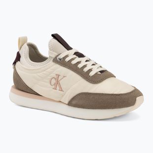 Buty damskie Calvin Klein YW0YW02060 Retro Runner Sock Laceup Mix Mat turtledove/spanish villa/bordeaux