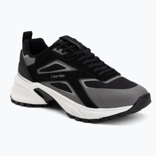 Buty męskie Calvin Klein HM0HM02220 Hike Runner Stripe Mix Nylon Suede black/granite road