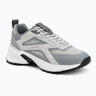 Buty męskie Calvin Klein HM0HM02220 Hike Runner Stripe Mix Nylon Suede light grey/granite grey