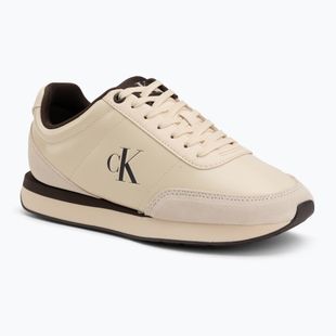 Buty damskie Calvin Klein HW0HW03248 Retro Runner Essential Leather light cashew/rocky brown