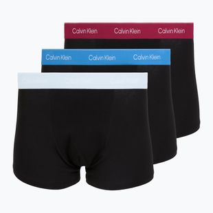 Bokserki męskie Calvin Klein LV00NB4286 Relaxed Fit Trunk black bodies w/ poseidon blue/plein