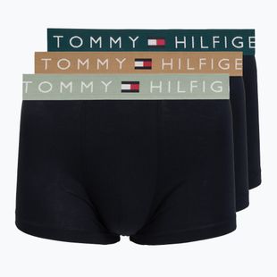 Bokserki męskie Tommy Hilfiger Trunk WB 3 pack nb//saf canvas/mnty grey/deep spru