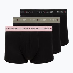 Bokserki męskie Tommy Hilfiger Trunk WB 3 pack utility sage/black/bonita pink