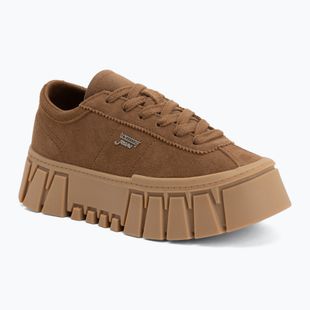 Buty damskie Tommy Jeans Platform Sneaker Suede warm khaki