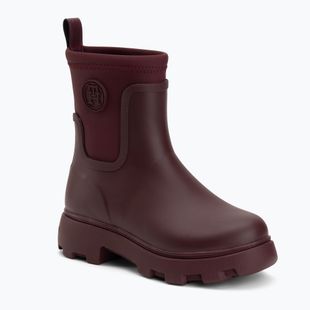 Kalosze damskie Tommy Hilfiger Stamp Warm Ankle oxblood