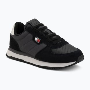 Buty męskie Tommy Jeans Runner Flag Mix washed black/stratus grey
