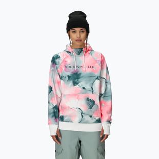 Bluza snowboardowa damska 686 Bonded Fleece Pullover Hoody geranium pink ink