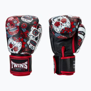 Rękawice bokserskie Twins Special Fancy FBGVL3-53 Skull red/black