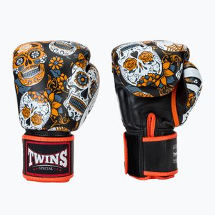 Rękawice bokserskie Twins Special Fancy FBGVL3-53 Skull orange/black