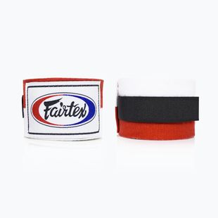 Bandaże bokserskie Fairtex Handwraps 455 cm white/red