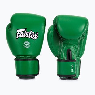 Rękawice bokserskie Fairtex Real Leather Boxing green