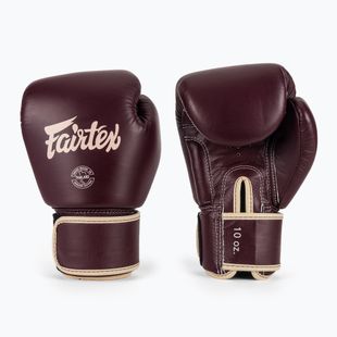 Rękawice bokserskie Fairtex Real Leather Boxing maroon