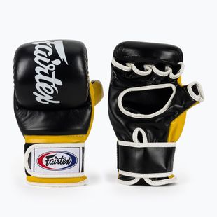 Rękawice grapplingowe Fairtex Super Sparring Grappling black/yellow