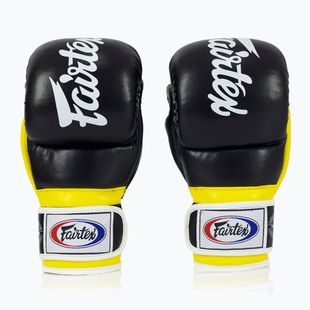 Rękawice grapplingowe Fairtex Super Sparring Grappling black/yellow