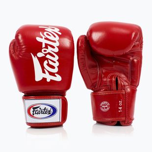 Rękawice bokserskie Fairtex Deluxe Tight-Fit red