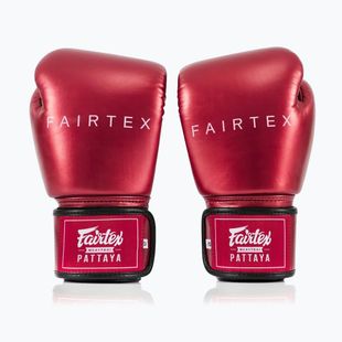 Rękawice bokserskie Fairtex Metallic Boxing red