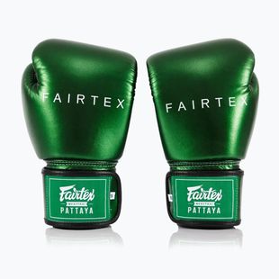 Rękawice bokserskie Fairtex Metallic Boxing green