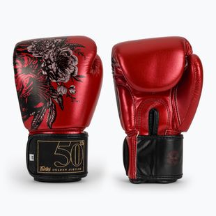 Rękawice bokserskie Fairtex Golden Jubilee red