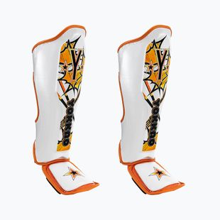 Ochraniacze piszczeli i stóp YOKKAO Pad Thai Shin Guards white