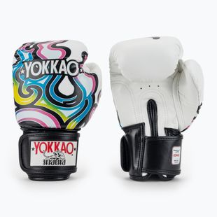 Rękawice bokserskie męskie YOKKAO Flames white