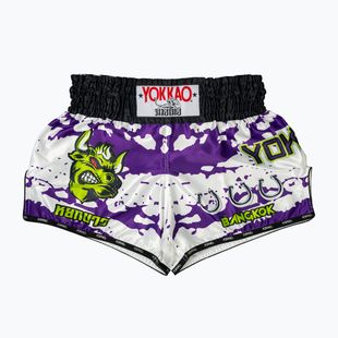 Spodenki treningowe męskie YOKKAO Angry Bull Muay Thai white