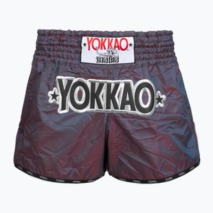 Spodenki treningowe męskie YOKKAO Lunar Muay Thai iridescent blue grey