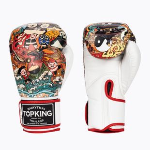 Rękawice bokserskie Top King Boxing Culture white/red TKBGCT-SL-1C1