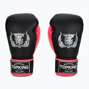 Rękawice bokserskie Top King Reborn Boxing Semi Leather black/pink