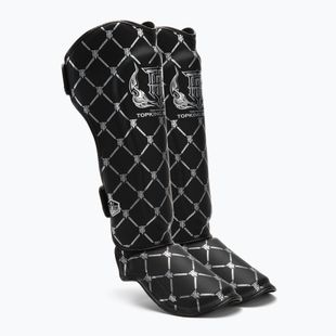Ochraniacze piszczeli i stóp Top King Chain Semi Leather black/silver