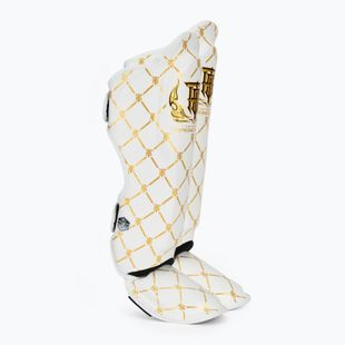 Ochraniacze piszczeli i stóp Top King Chain white/gold
