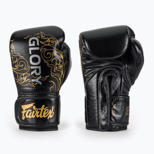 Rękawice bokserskie Fairtex Glory Kickboxing Competition Training Boxing black/gold